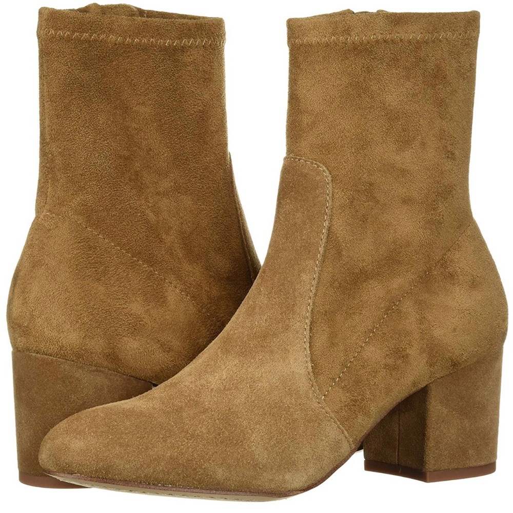 Tan suede ankle boots